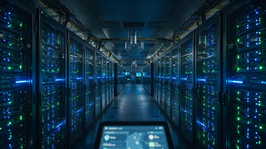 Profesional consultando información digitalizada de infraestructura para carriers y prospectos