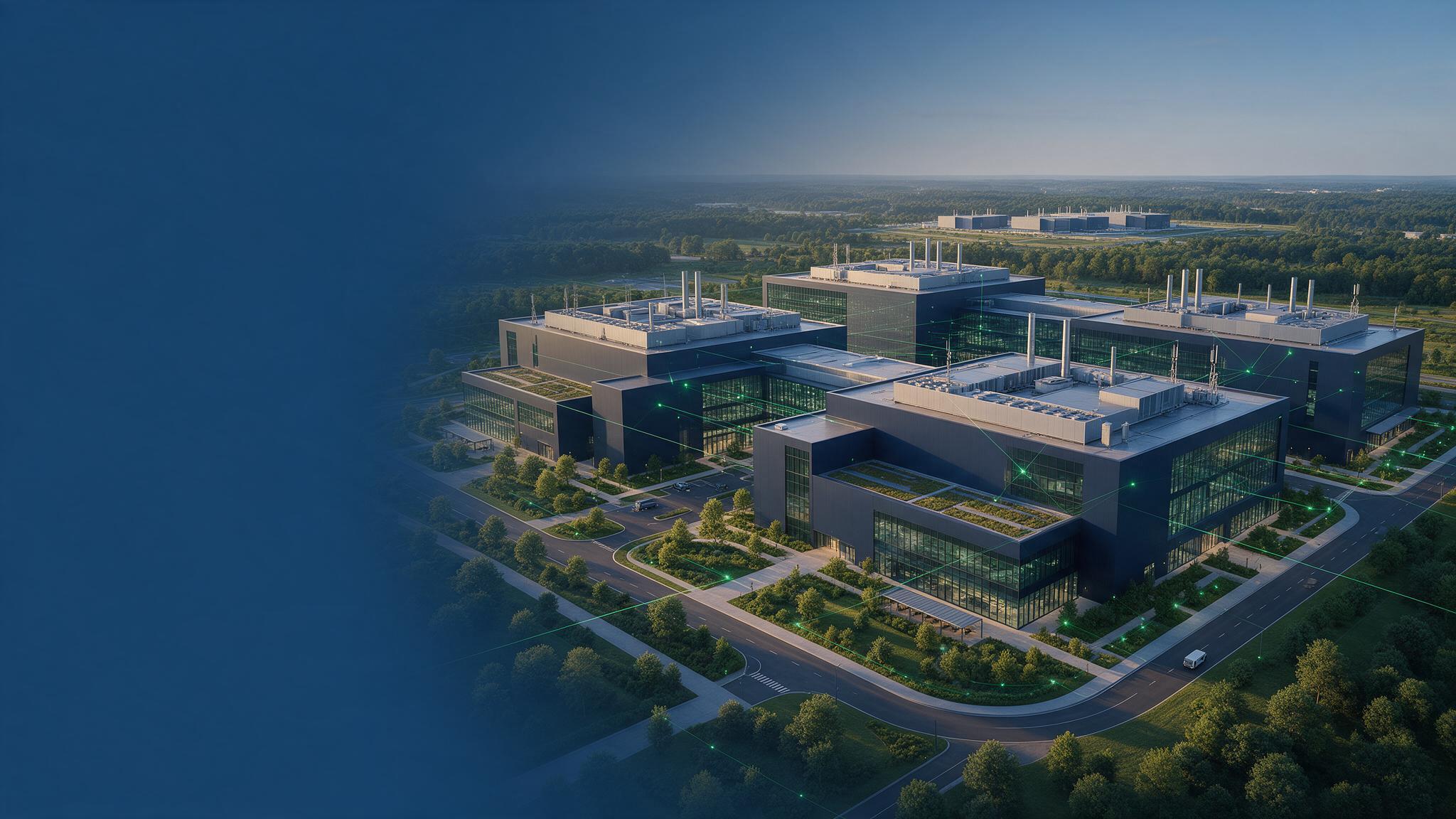 Campus de Data Centers que representa la escala y capacidad operativa de una infraestructura